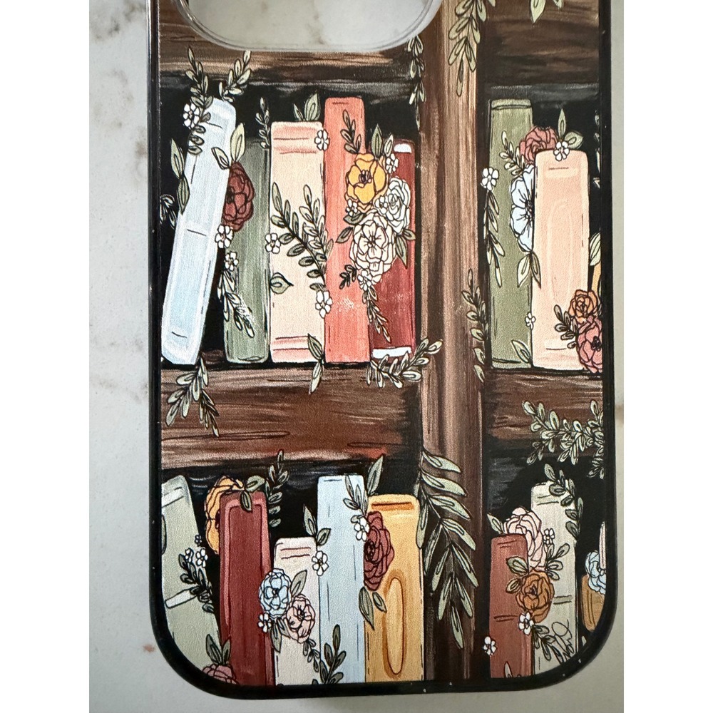 Casetify iPhone 15 Pro Case Bookshelf Floral Dark Academia Cottagecore MagSafe - Picture 3 of 6